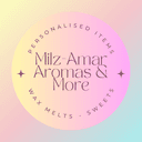 Milz-Amar Aromas  Scents, Sweets & Treats

For all your sweetie treats, personalised items and smell me love me wax melts.

 If there is anything you require please contact me.  
